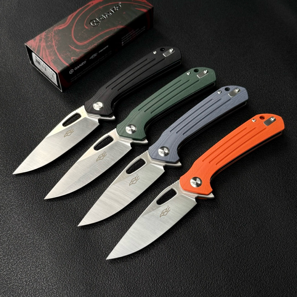 มีดพับGanzo FH921 ของแท้100% วัสดุใบมีดเหล็ก D2 ความแข็ง 60 HRC วัสดุด้ามจับ G10 ใบมีดยาว 3.5 นิ้ว
