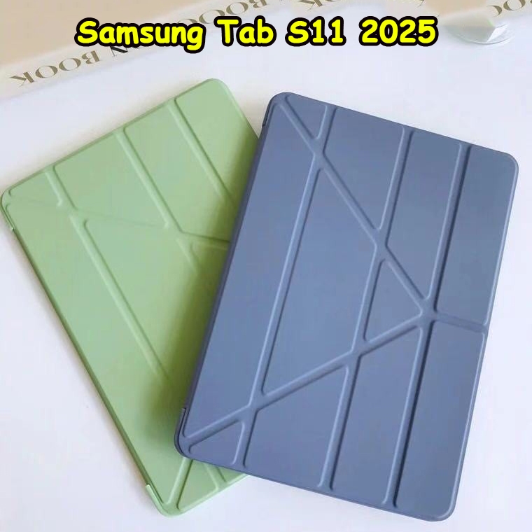 เคสพับจีบ พับY สำหรับ Samsung Tab S11 2025 S10/S10Fe S10lite A9Plus S8/S7 S9/S9Fe A9 2023 A7lite เคส ใส่ปากกาได้ 020