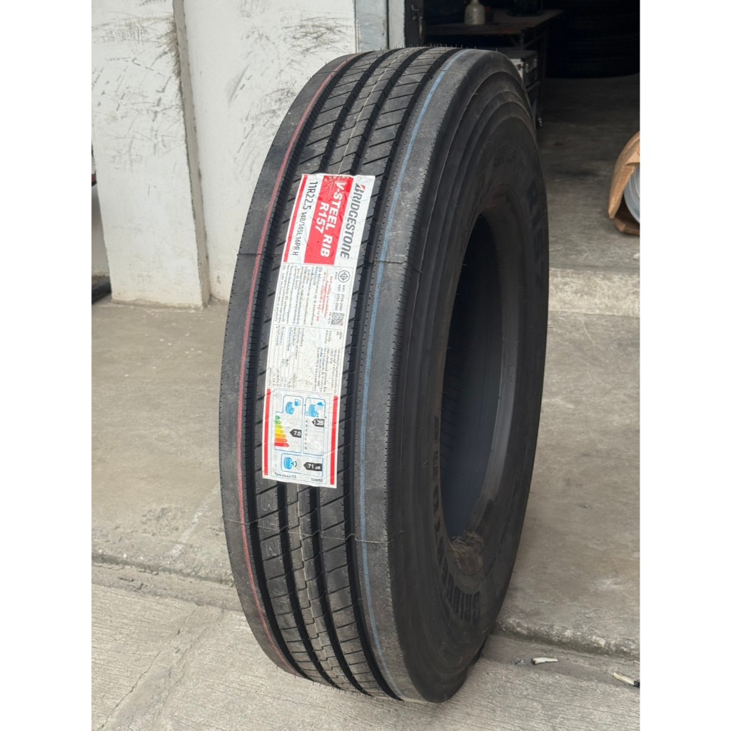 ยางบรรทุกบริสโตน Bridgestone รุ่น V-STEEL RIB R157 ขนาด 11R22.5 ยางปี 2025 ราคาต่อเส้น