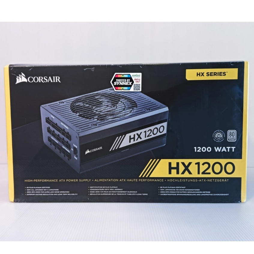 POWER SUPPLY (อุปกรณ์จ่ายไฟ) CORSAIR HX1200 - 1200W 80 PLUS PLATINUM (BLACK) (ATX)