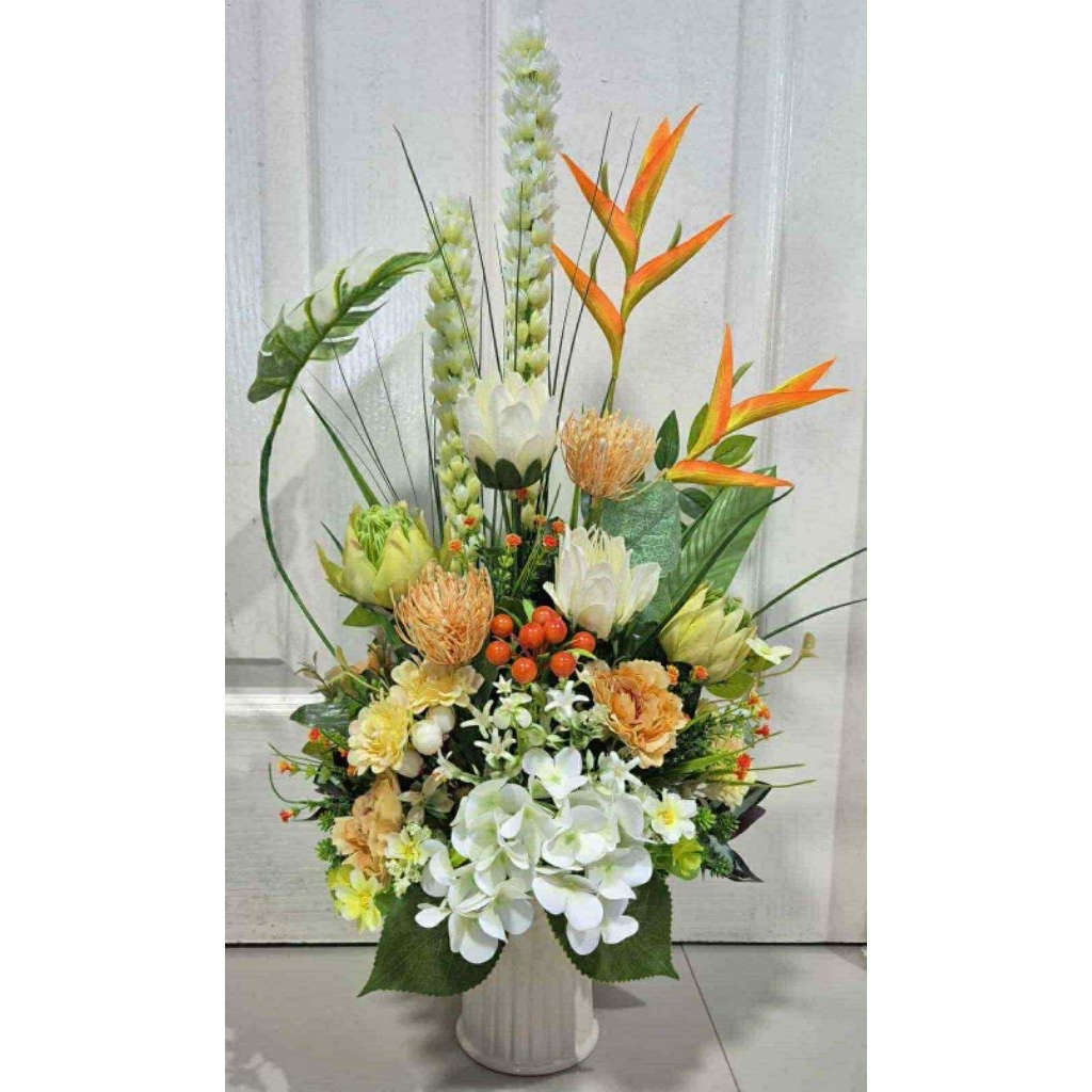 แจกันทรงโมเดิร์น ดอกไม้ประดิษฐ์หรูหรา สูงตามสไตล์เริ่มต้นที่ 30-55 ซม.