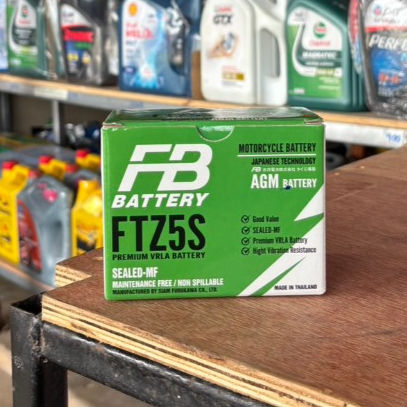 แบตเตอรี่มอเตอร์ไซค์ FB BATTERY รุ่น FTZ5S (12V 5Ah)