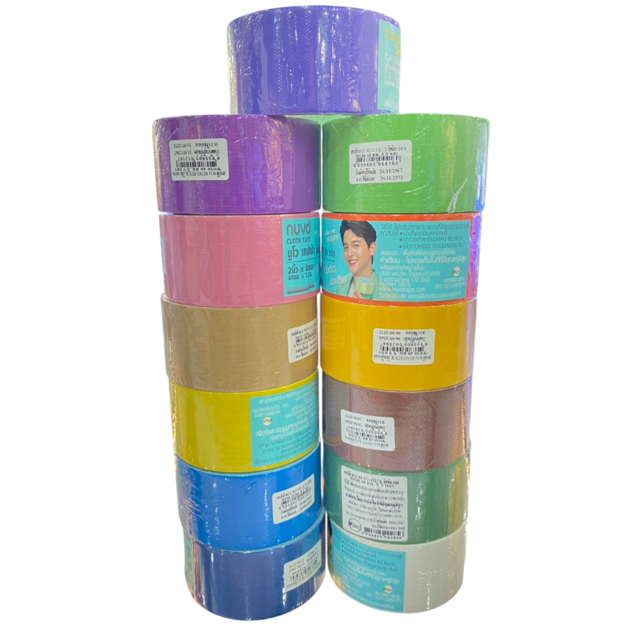(KTS)เทปผ้ากาว NUVO ขนาด 2 นิ้ว (48x8 yds) เลือกสีได้ Cloth Tape 555