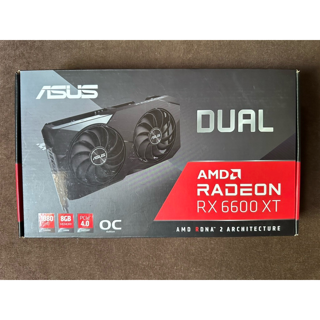กล่องการ์ดจอAsus dual rx 6600xt