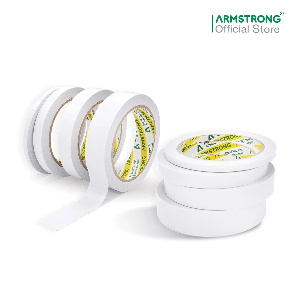 Armstrong เทปเยื่อกาวสองหน้า เทปกาวสองแบบบาง / Double Sided Tissue Tape