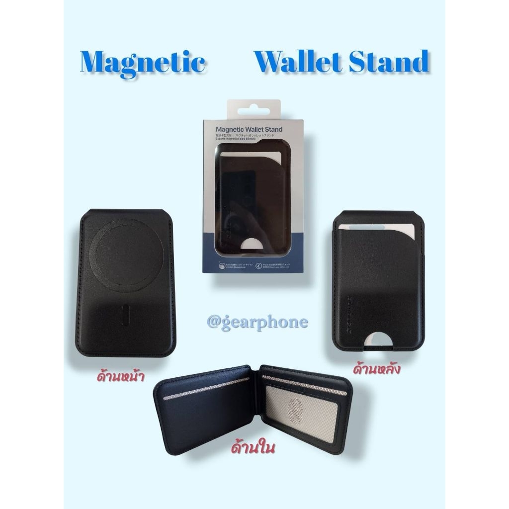 Magnetic wallet stand