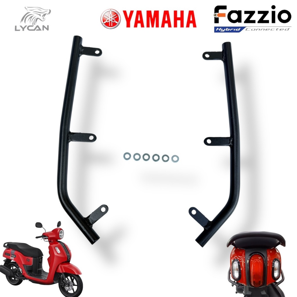 ชุดกันชนฝาข้างซ้าย-ขวา ทรงศูนย์ สีดำ YAMAHA FAZZIO ปี2023-2025(●'◡'●)