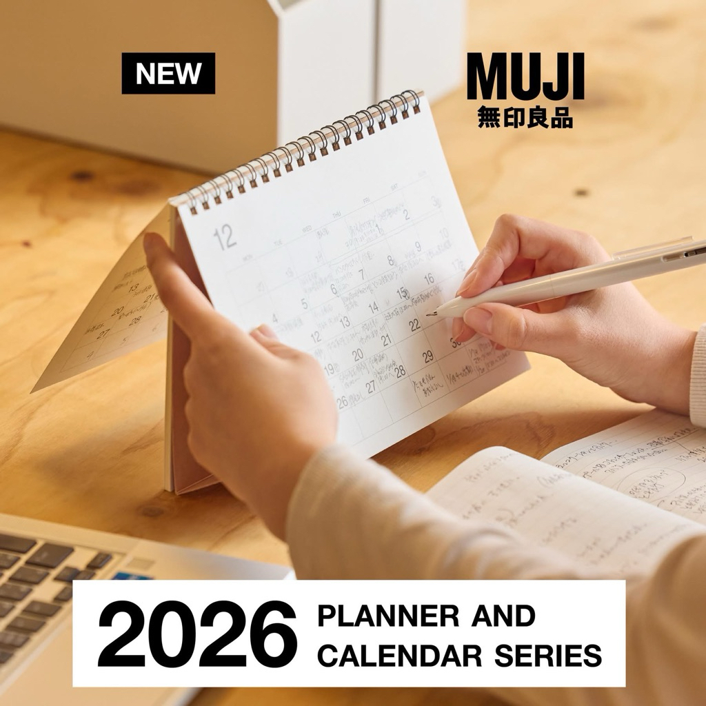 [MUJI] ปฏิทินตั้งโต๊ะ และ แบบแขวน 2026 - Planner and Carlender