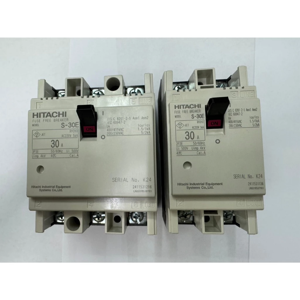 Breaker (MCCB) HITACHI S-30E Molded Case Circuit เบรคเกอร์ 2P 3P ฮิตาชิ