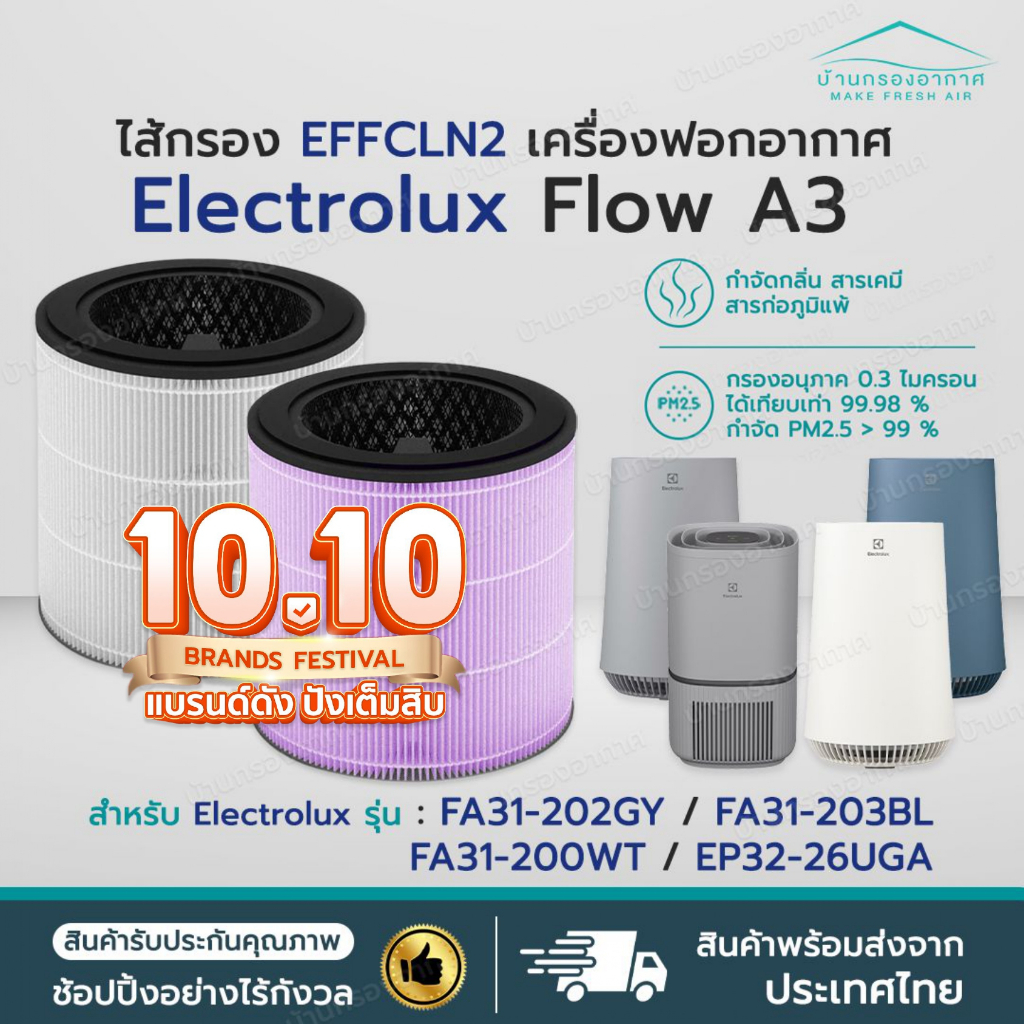 [พร้อมส่ง] ไส้กรองอากาศ Electrolux Flow A3 รุ่น FA31-202GY, FA31-203BL, FA31-200WT, EP32-26UGA Elect