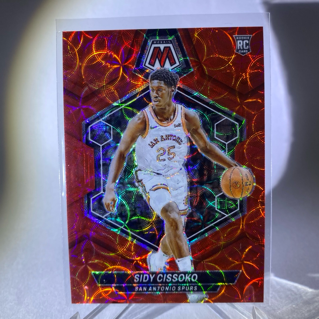 การ์ดนักบาสเกตบอล SIDY CISSOKO, RC, (การ์ดRun# 24/75) ,SAN ANTONIO SPURS, (PRIZM), PANINI MOSAIC 202