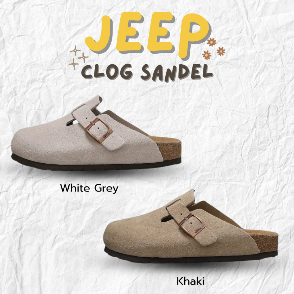 (พร้อมส่งของแท้💯) รหัสใหม่ 2025 Jeep Clog Sandel ทรง Boston เเท้ 100%