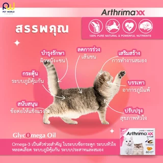 Arthrimaxx for Cat อาร์ทริแมก แมว อาหารเสริมน้ำมันหอยแมลงภู่นิวซีแลนด์ Omega-3 บำรุงข้อ 60 เม็ด