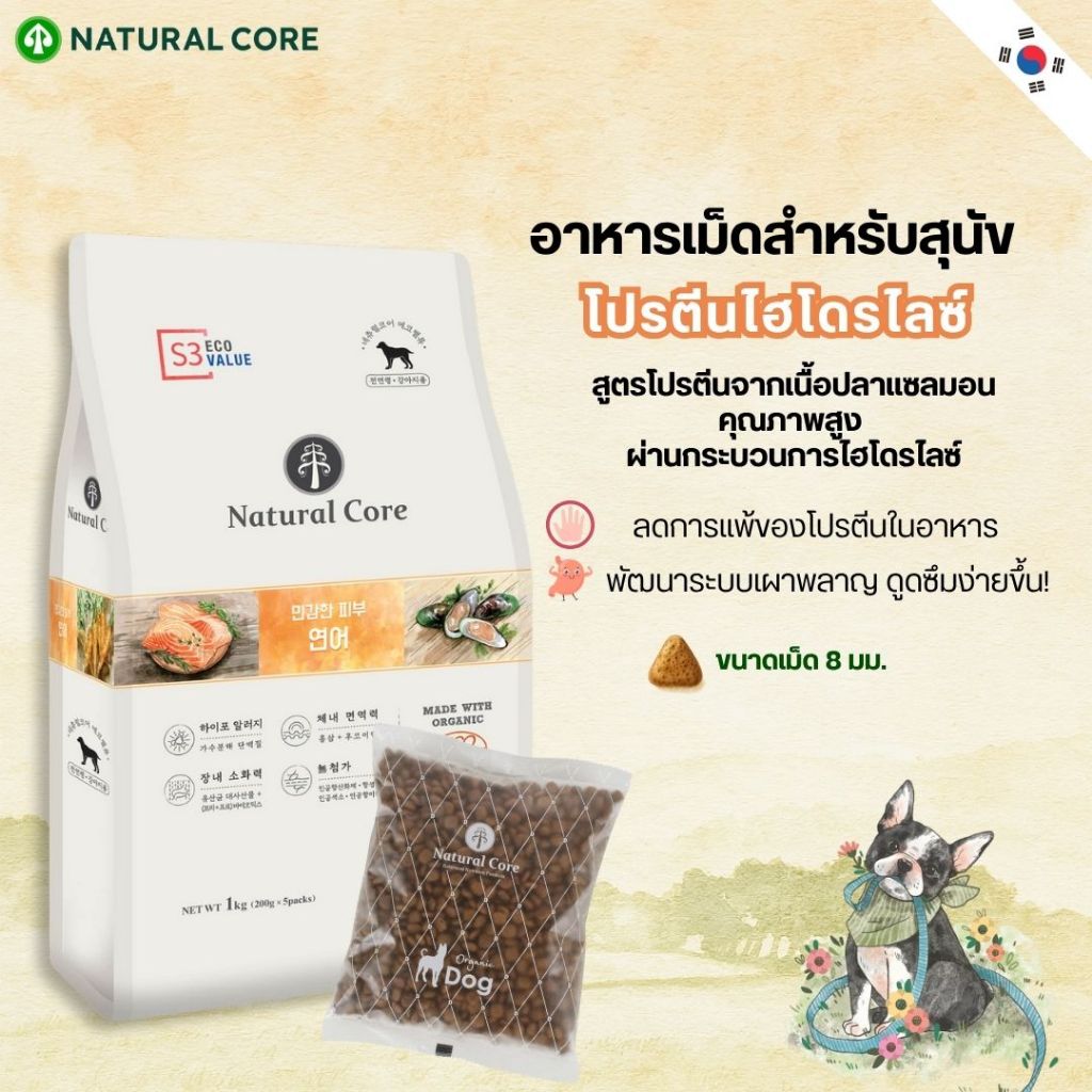 Natural Core Eco Value S3 Salmon (อีโค วาลู เอส3 แซลมอน) 🇰🇷 อาหารสุนัข นำเข้าจากเกาหลี