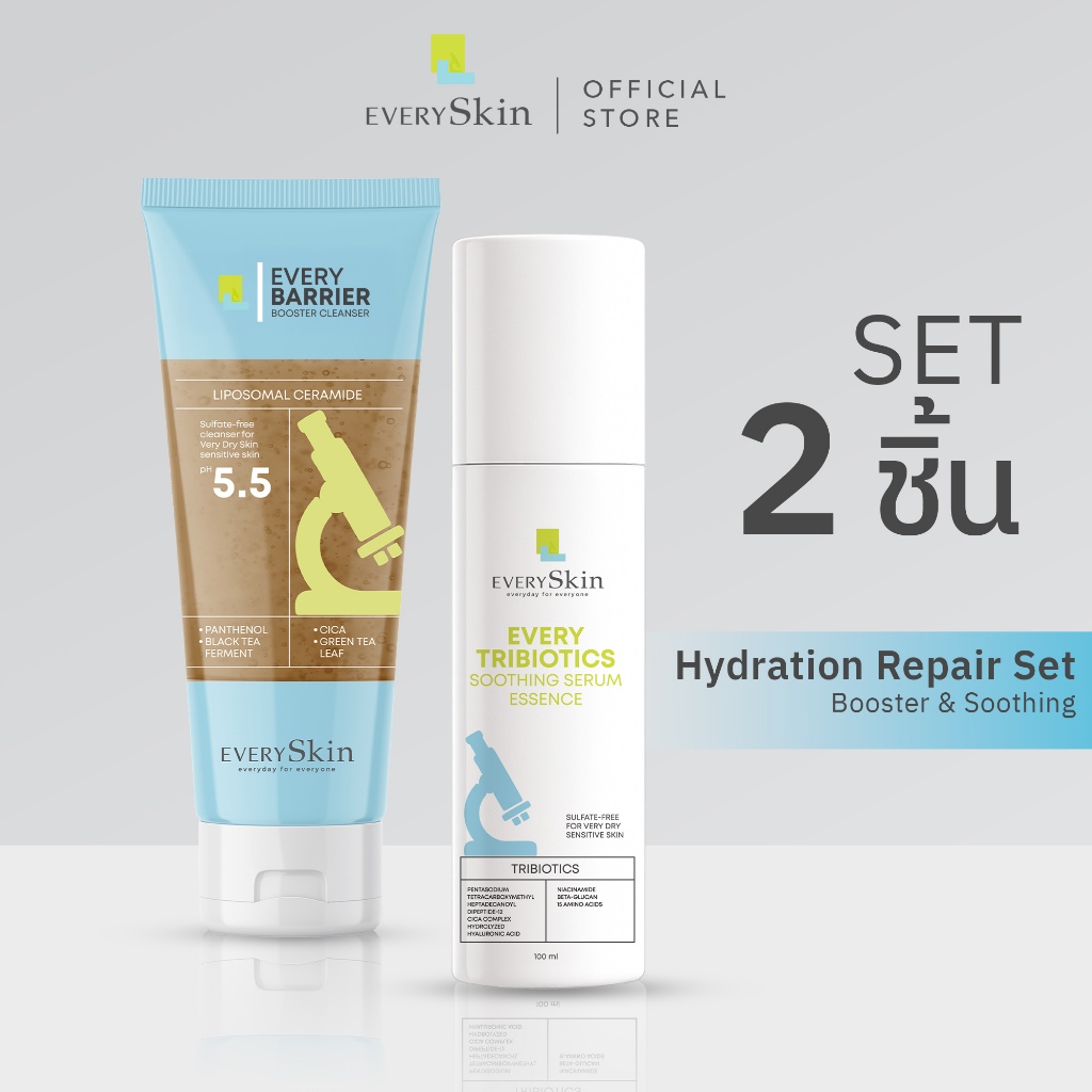 [เช็ท Hydration Barrier Set] Every Barrier Booster Cleanser + EverySkin Every Tribiotics Soothing Se