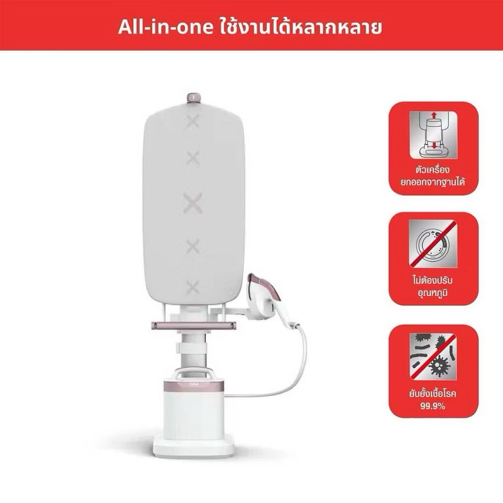 ประกันศูนย์ไทย2ปี📌(สินค้าใหม่)Tefal เตารีดแรงดันไอน้ำอเนกประสงค์ All in one IXEO VISION รุ่น QT1811