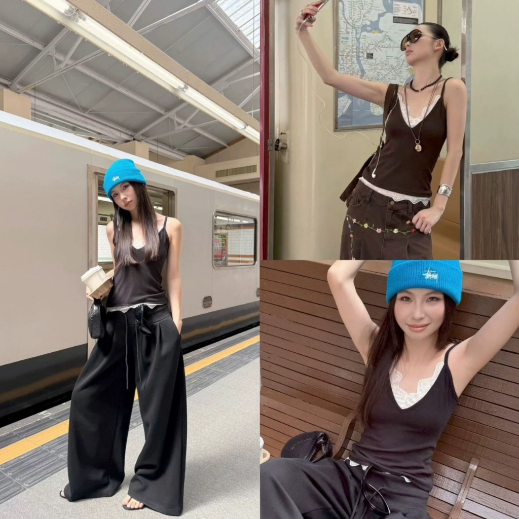 LACE TANK เสื้อกล้ามแต่งลูกไม้ TAG MM FISH 🇰🇷