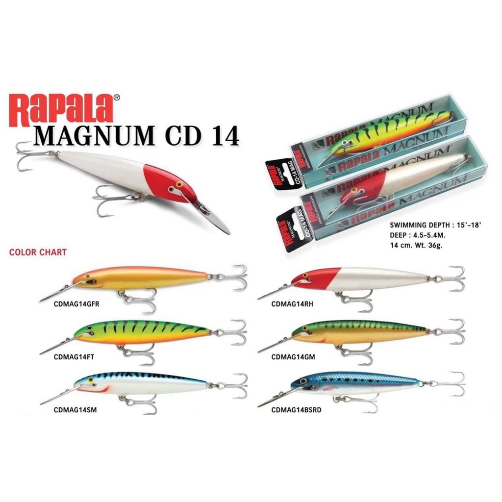 RaPaLa®MAGNUM CD 14 #ราพาล่าCD14 #เหยื่อทรอริ่ง #ทรอริ่งลิ้นเหล็ก