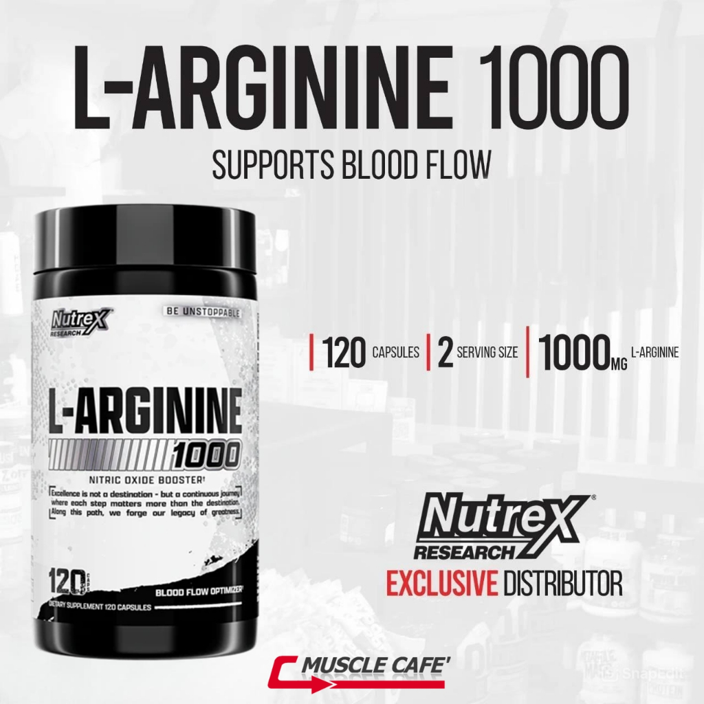 Nutrex L-Arginine 1000 (120Capsules) แพ็คเกจใหม่ล่าสุด