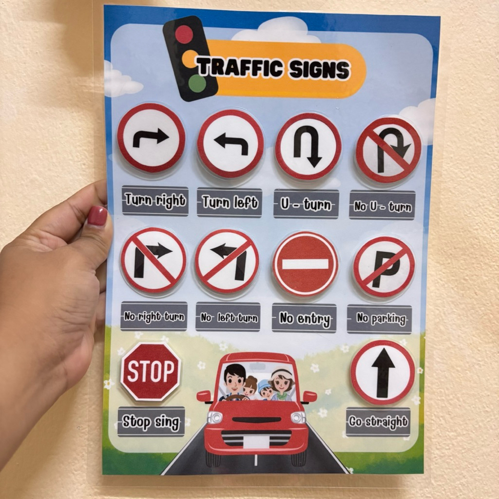 [พร้อมส่ง] สื่อการสอนวิชาภาษาอังกฤษเรื่อง “traffic sings"
