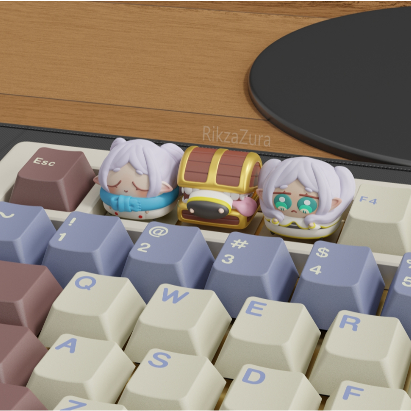 CUTE FRIEREN ANIME KEYCAPS - MECHANICAL KEYBOARD SET (ยังไม่ลงสี)
