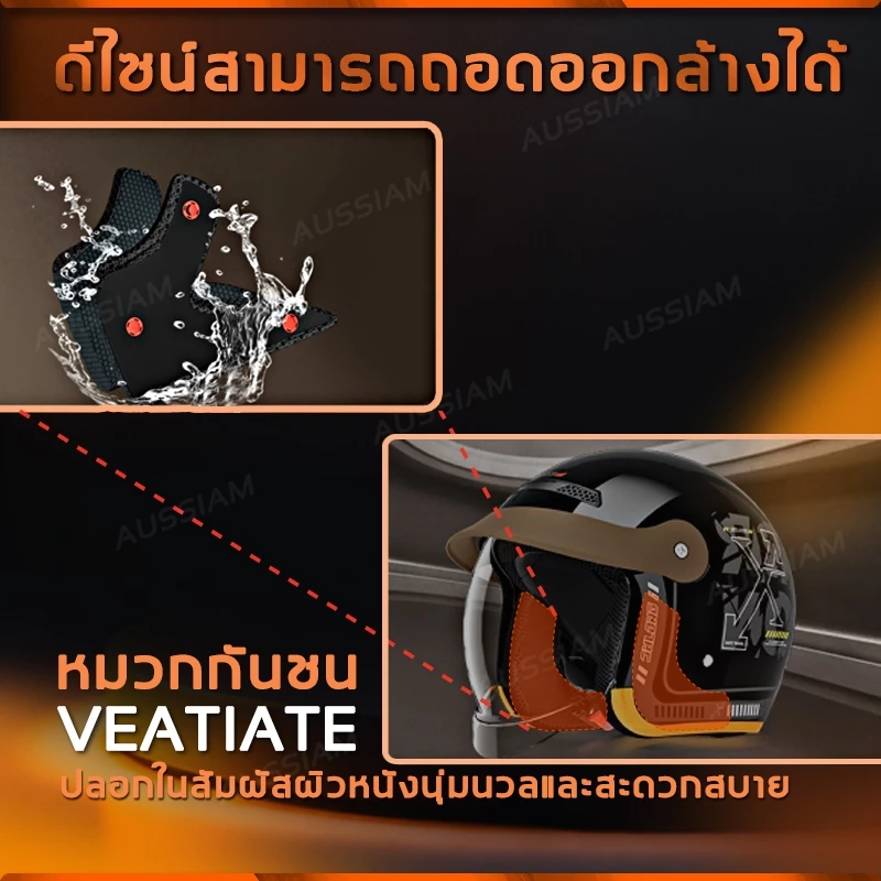 หมวกกันน็อก ABS แข็งแรงทนทาน กันรังสียูวี ระบายอากาศดี ดีไซน์ทันสมัย ใส่ได้ทั้งผู้ชายและผู้หญิง thumbnail 9