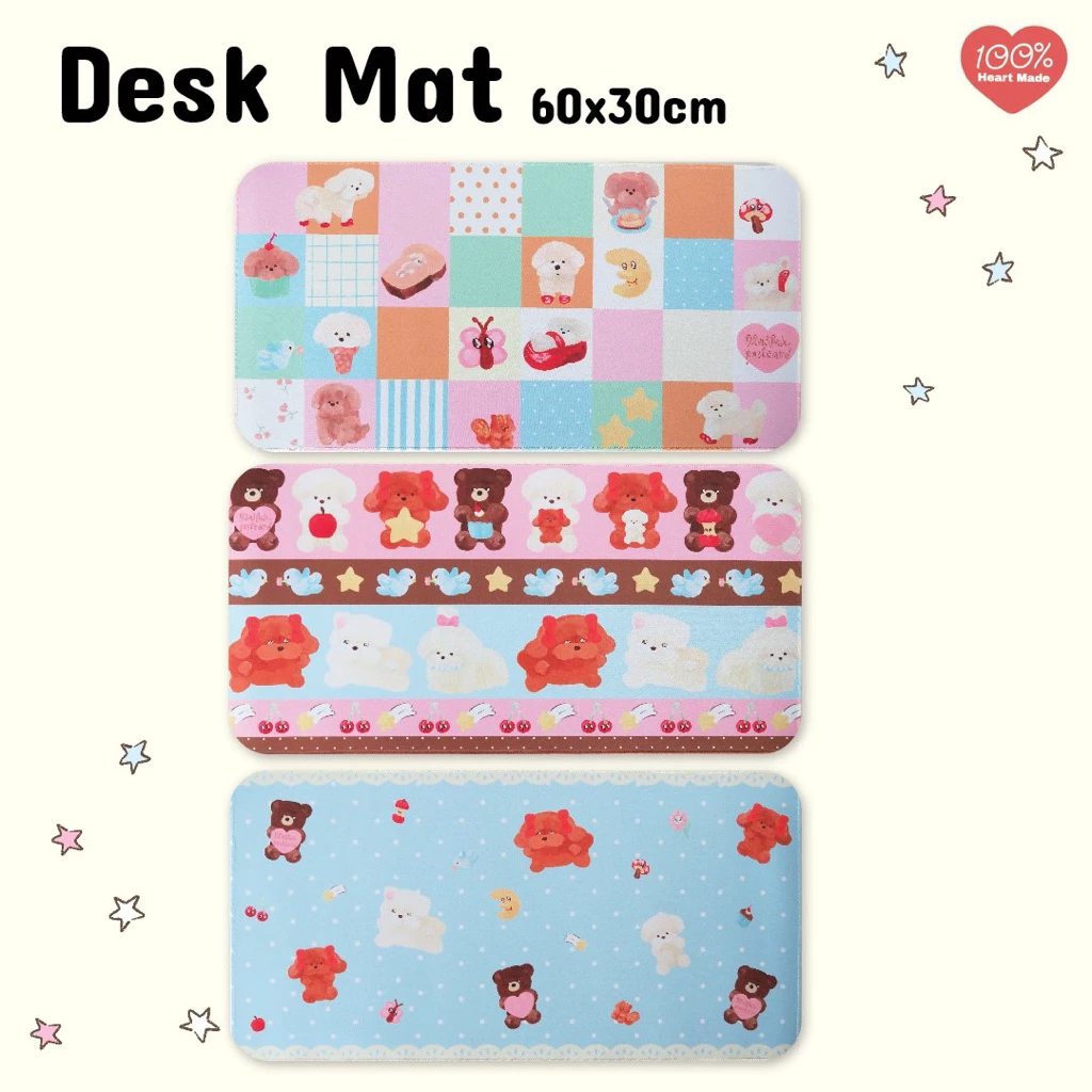 NEW Desk Mat แผ่นรองเม้าขนาดใหญ่🥨🐩 | Plaifah.postcard