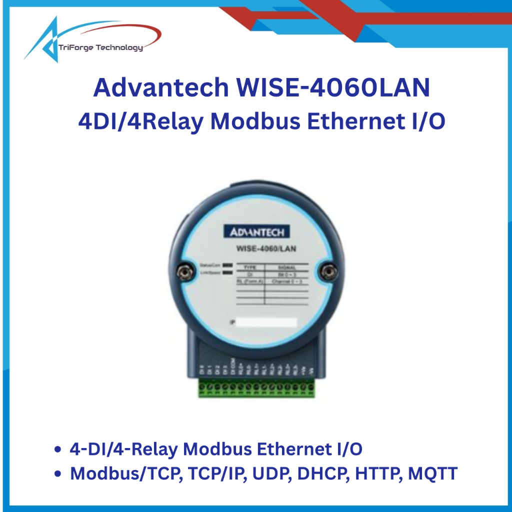 Advantech WISE-4060LAN 4DI/4Relay Modbus Ethernet I/O