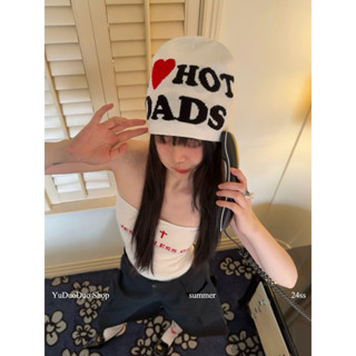 [พร้อมส่งจากไทย🇹🇭🚛]love letter niche knitted hat - หมวกไหมพร…