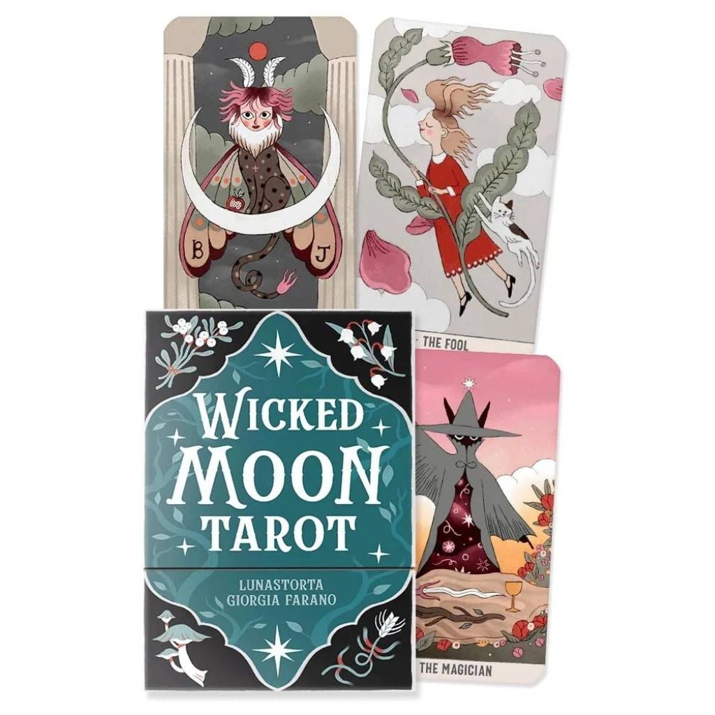 Wicked Moon Tarot ไพ่ยิปซีแท้ขอบเงิน ไพ่ทาโร่ต์ ไพ่ยิปซี Tarot Cards Decks