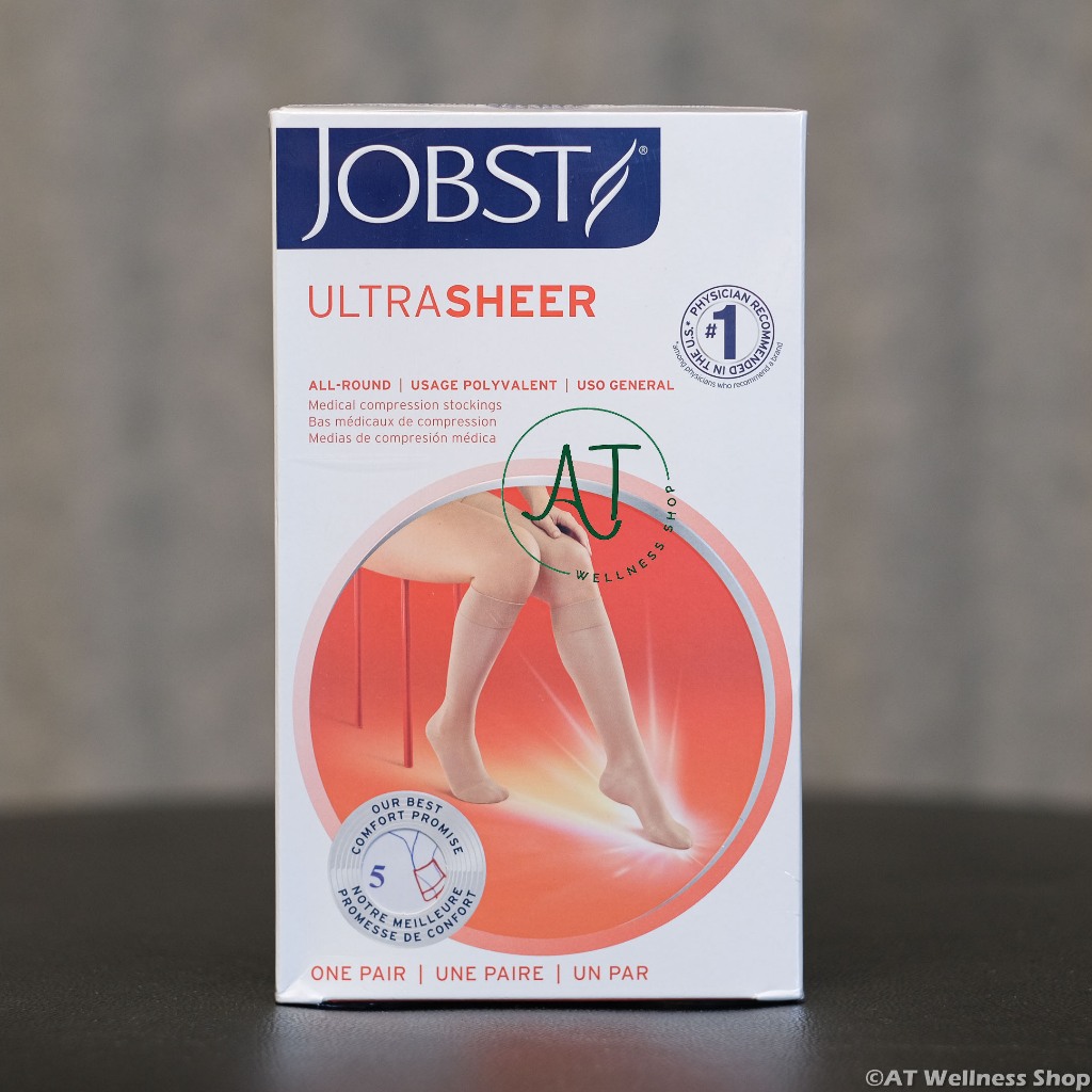 ถุงน่องเส้นเลือดขอด JOBST (UltraSheer) ใต้เข่า สีเนื้อ ความดัน 20-30 มิลลิเมตรปรอท