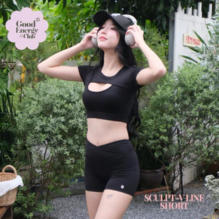 GOOD ENERGY CLUB - SCULPT-V LINE SHORTS[9177] กางเกงออกกำลังกายขาสั้น (13I-13L)