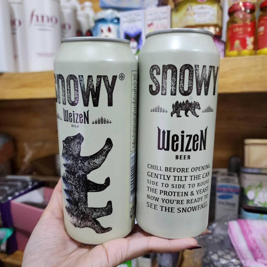 พร้อมส่ง ⭐️Snowy Weizen Beer⭐️ EST.33 490 ML กระป๋องลายหมี