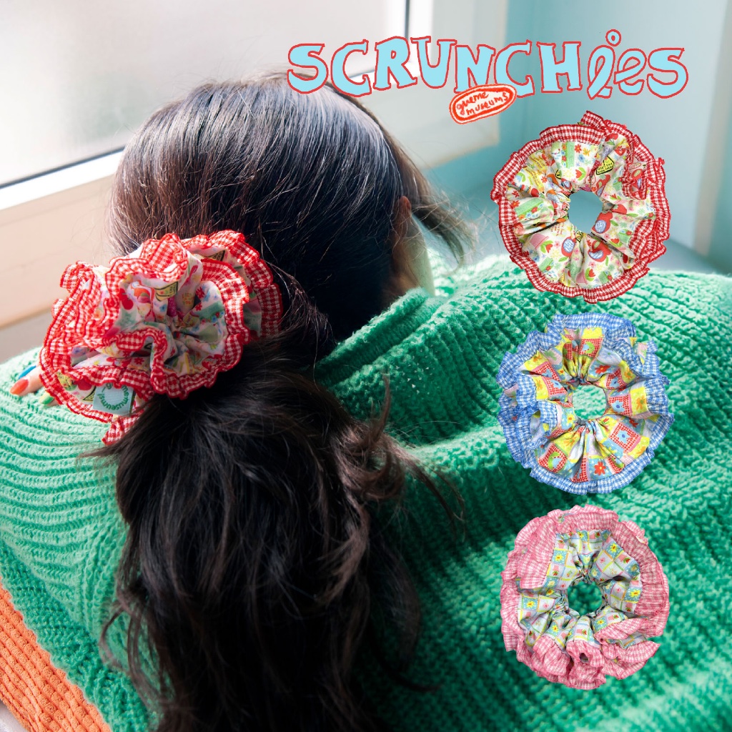 CUDDLE SCRUNCHIES ยางมัดผมขนาดใหญ่ ตกแต่งขอบระบายน่ารัก give.me.museums