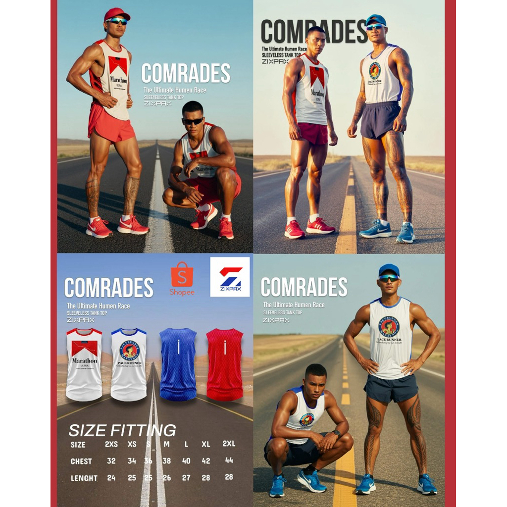 เสื้อแขนกุดใส่วิ่ง รุ่น COMRADES TANK TOP #เสื้อวิ่ง #ZIXPAX