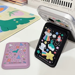 Magnet wallet : Plum doodle กระเป๋าใส่บัตรแม่เหล็กติดเคส ใช้เป็นขาตั้งได้ น่ารักสุดๆ*ไม่รวมเคส* | Stickwithme4ev