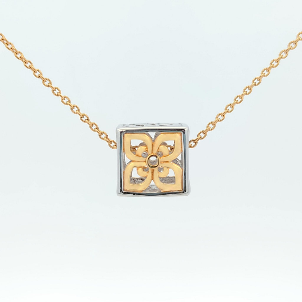 OWNORY สร้อยคอเงิน 925 ชุบทอง พร้อมจี้ Siam Malai