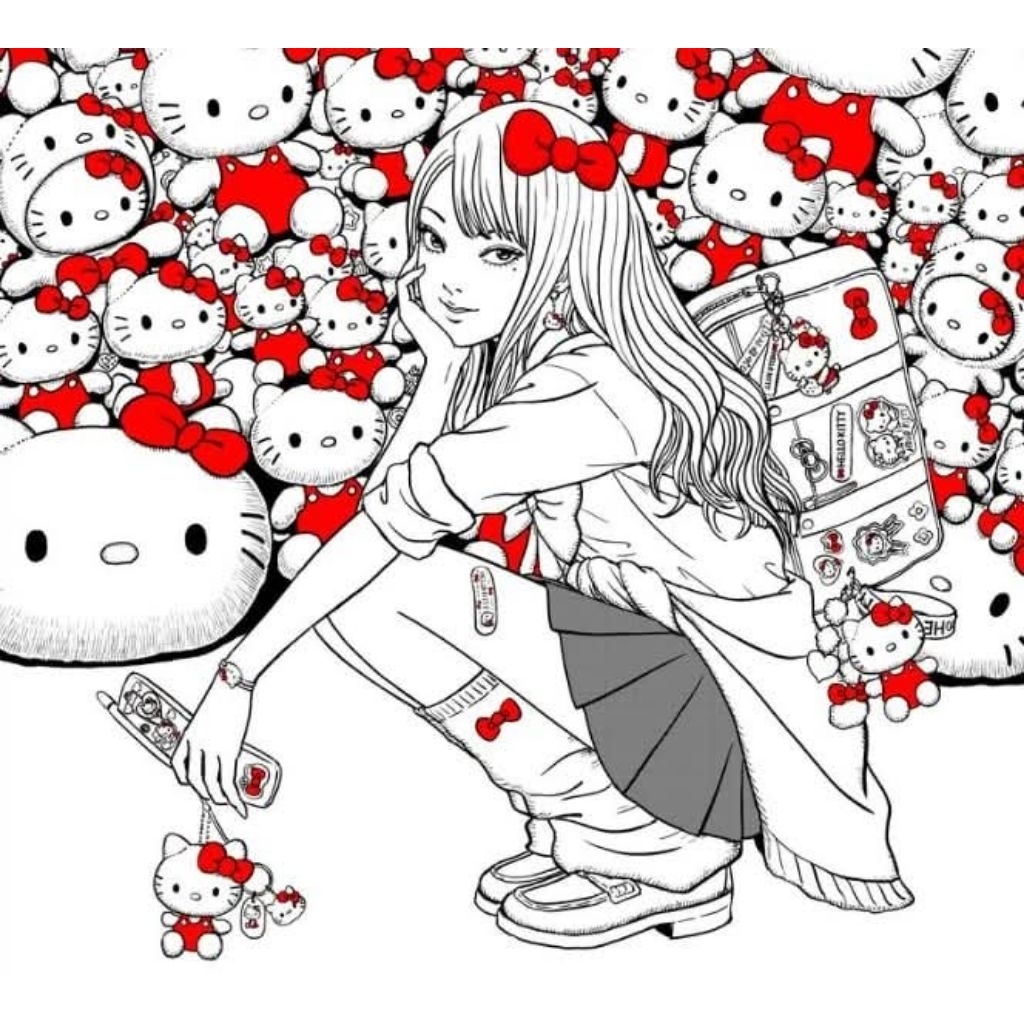 Junji Ito x Sanrio characters พวงกุญแจอคิลิค มือ1
