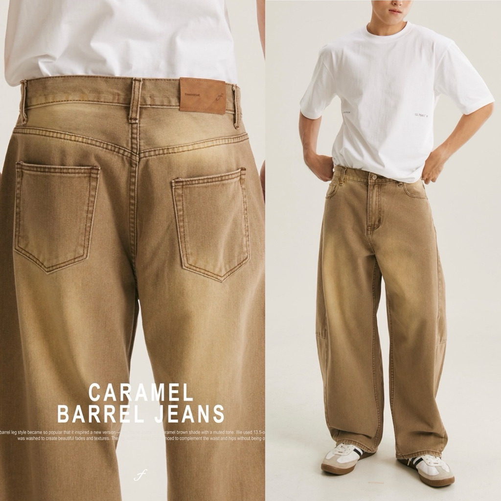 กางเกงยีนส์ FREEMARKET รุ่น Caramel Barrel Jeans
