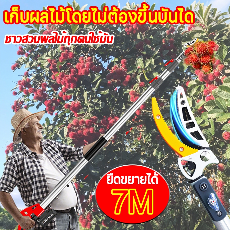 ✂️นำเข้าจากญี่ปุ่น🎌กรรไกรตัดกิ่งไม้ ใบมีดคมมาก วัสดุเหล็ก SK5 กรรไกรตัดกิ่งด้ามยาว กรรไกรเก็บผลไม้