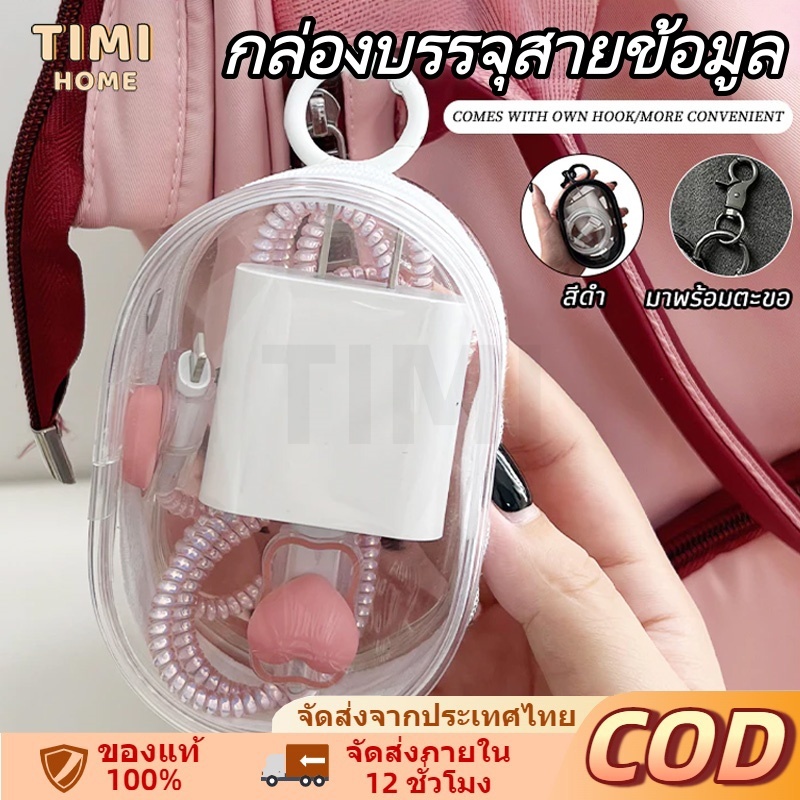 【COD】กล่องบรรจุสายข้อมูล กระเป๋าเก็บหูฟัง หูฟัง ทรงกลม แบบใส พกกุญแจ ลิปสติก พาง่าย สําหรับเดินทาง กลางแจ้ง ป้องกันฝุ่น
