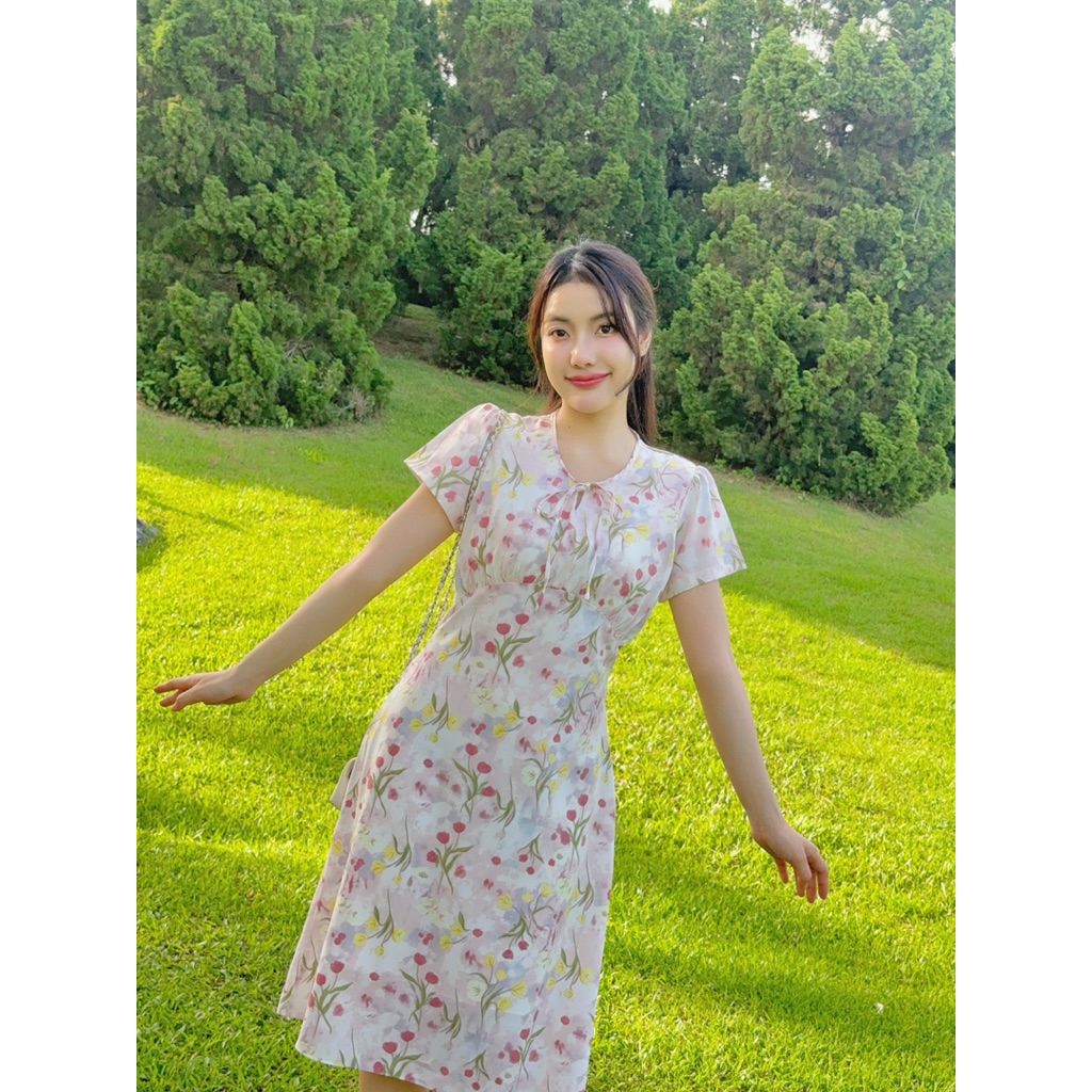 🥐🌼Mable dress สีใหม่ เดรสทำงาน คอกุ๊น ผ้านุ่มพริ้ว ยับยาก (แจ้งปรับความยาวในโน๊ตฟรี)