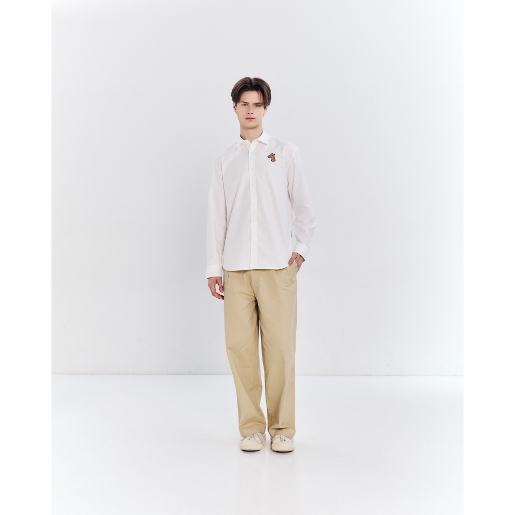 A25 OXFORD REGULAR SHIRT WITH LOGO EMBROIDERED