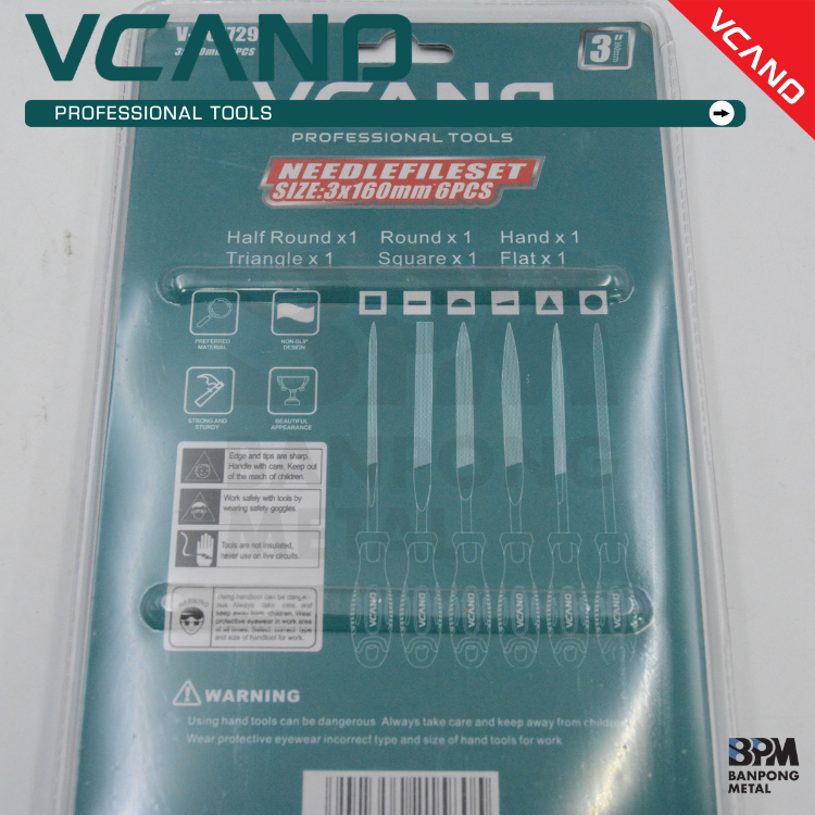 VCANO ตะไบ อเนกประสงค์ ชุด 6 ตัว ขนาด 3 x 160 mm รุ่น 281729 ราคาถูก คุณภาพเดียวกัน - รูปที่ 3