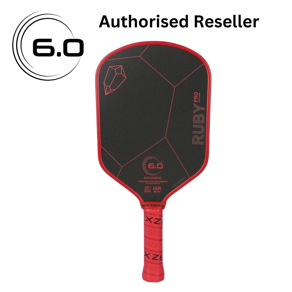 SIX ZERO  6.0 Pickleball Paddle 14mm RUBY PRO 14mm - Next Gen Technology