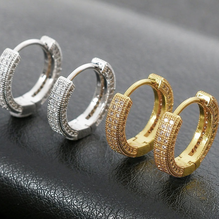 ต่างหูวงกลม ทันสมัย และเป็นส่วนตัว เหมาะ สำหรับทั้งผู้ชายและผู้หญิง เครื่องประดับ, สไตล์ฮิปฮอป ย้อนยุคและสตรีท, เท่