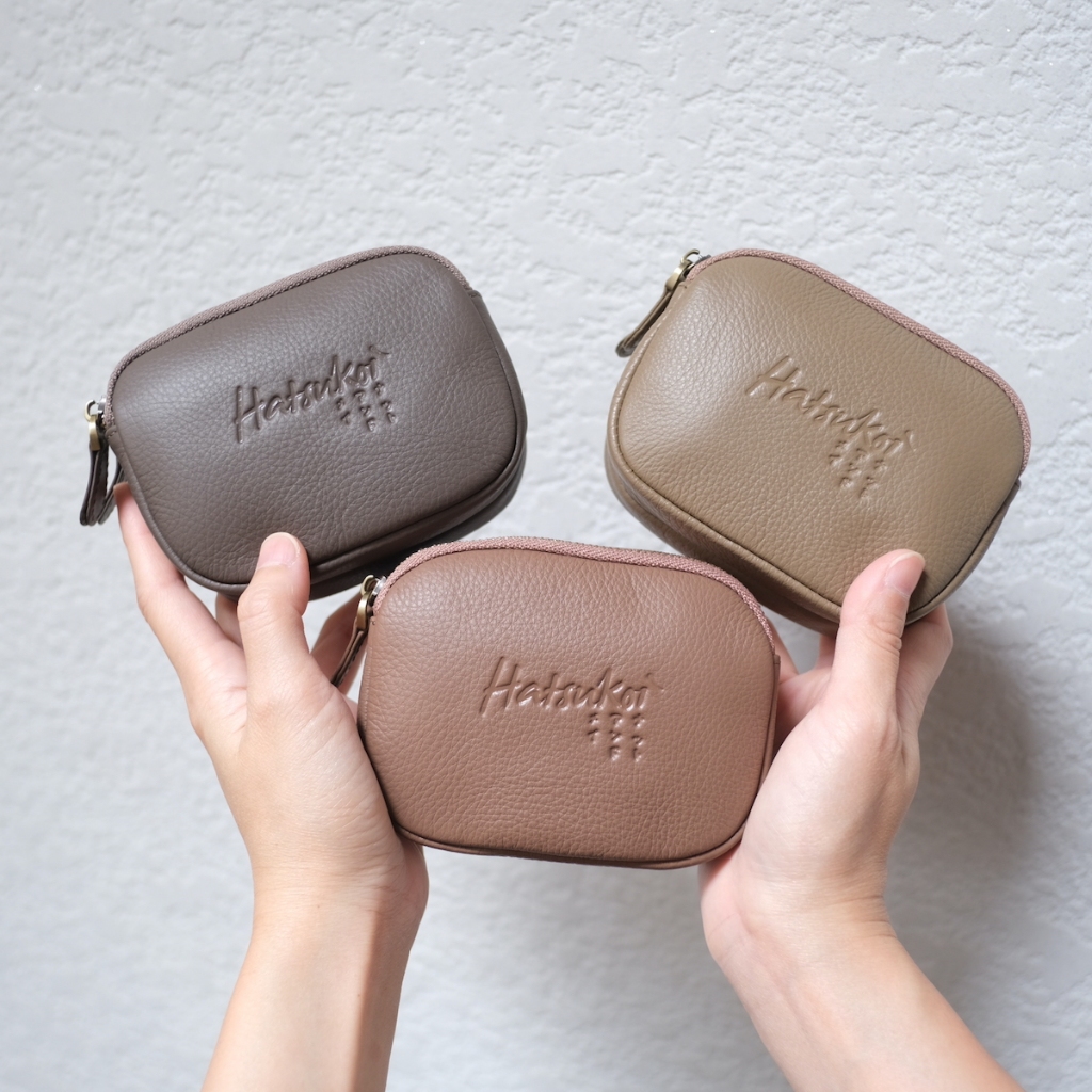 ❤️❤️กระเป๋าใบกลมๆ น่ารักสุดๆ หนังวัวแท้ รุ่น Dorayaki (Hatsukoi Leather Pouch)