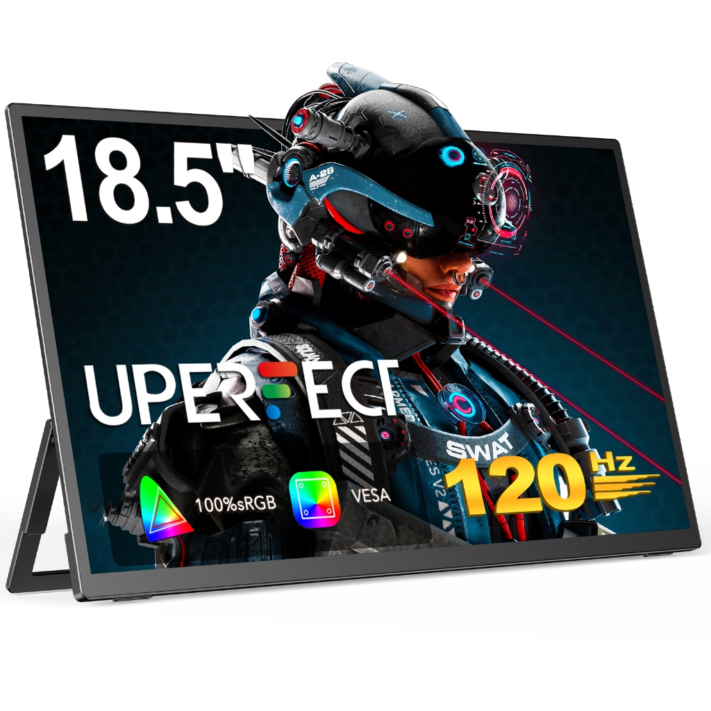 UPERFECT 18.5" Computer Monitor Portable 120hz Display FHD With Type C Mini HDMI VESA  For Laptop PC