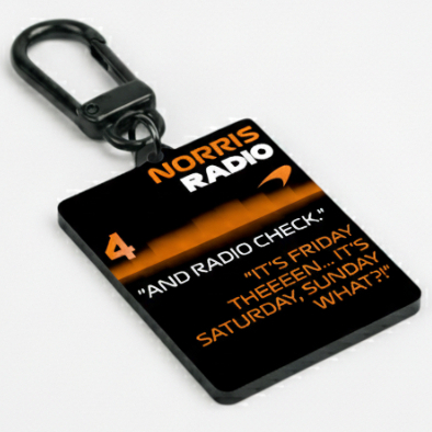 แลนโด นอร์ริส – พวงกุญแจข้อความวิทยุ F1 “It’s Friday Theeeen” F1 Radio Message Keychain