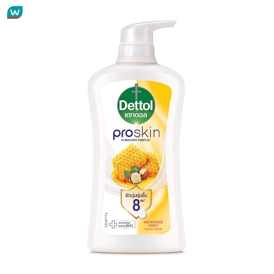 Dettol เดทตอล ครีมอาบน้ำ โปรสกิน นอริชชิ่ง ฮันนี่ 450 กรัม